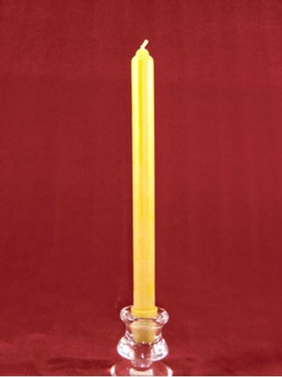 10 Inch Crafted Beeswax Candle Self Fitting  DISCONTINUED
