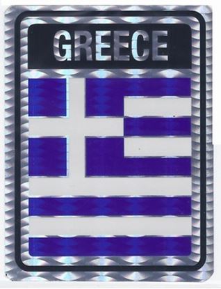 Greece Metallic Flag Sticker