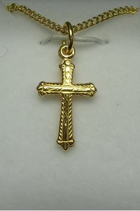 14 Kt Gold Layered Silver Cross