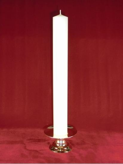 15 x 1 1/8 Inch Molded Beeswax Candle