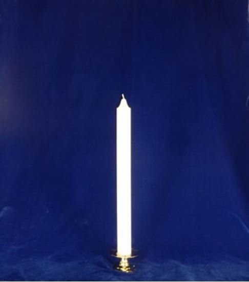 17 x 1 1/2 Inch White Candle